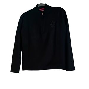 Peter Millar Merino Wool Women’s Black Zip Up Sweater